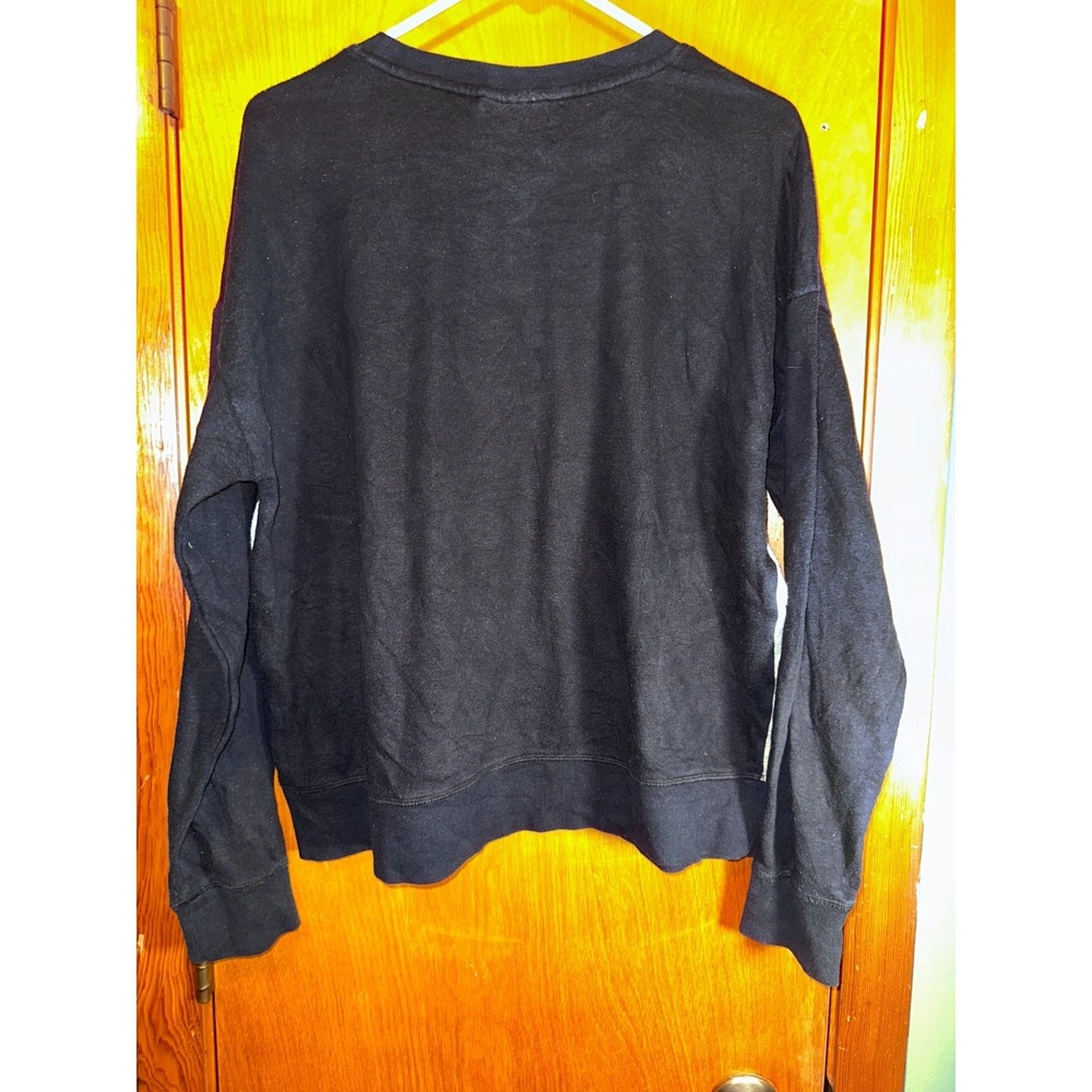Reebok Womens Black White Vintage Crewneck Sweatshirt XL Long‎ Sleeved Sweater - Picture 3 of 5